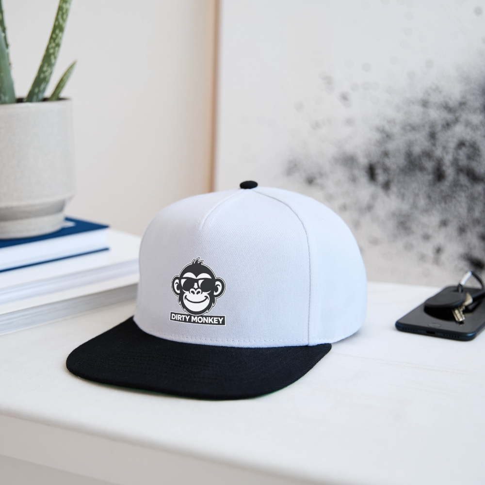 Dirty Monkey Snapback! - white/black