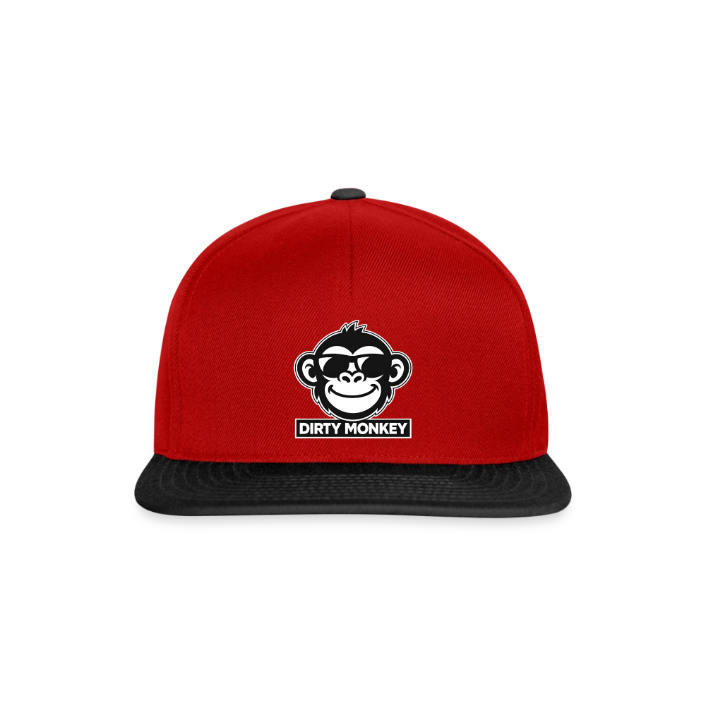 Dirty Monkey Snapback! - red/black