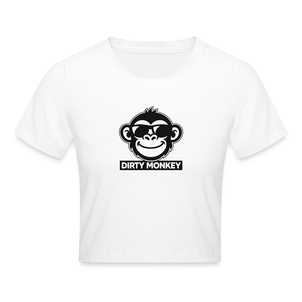 Dirty Monkey Cropped T-Shirt! - white