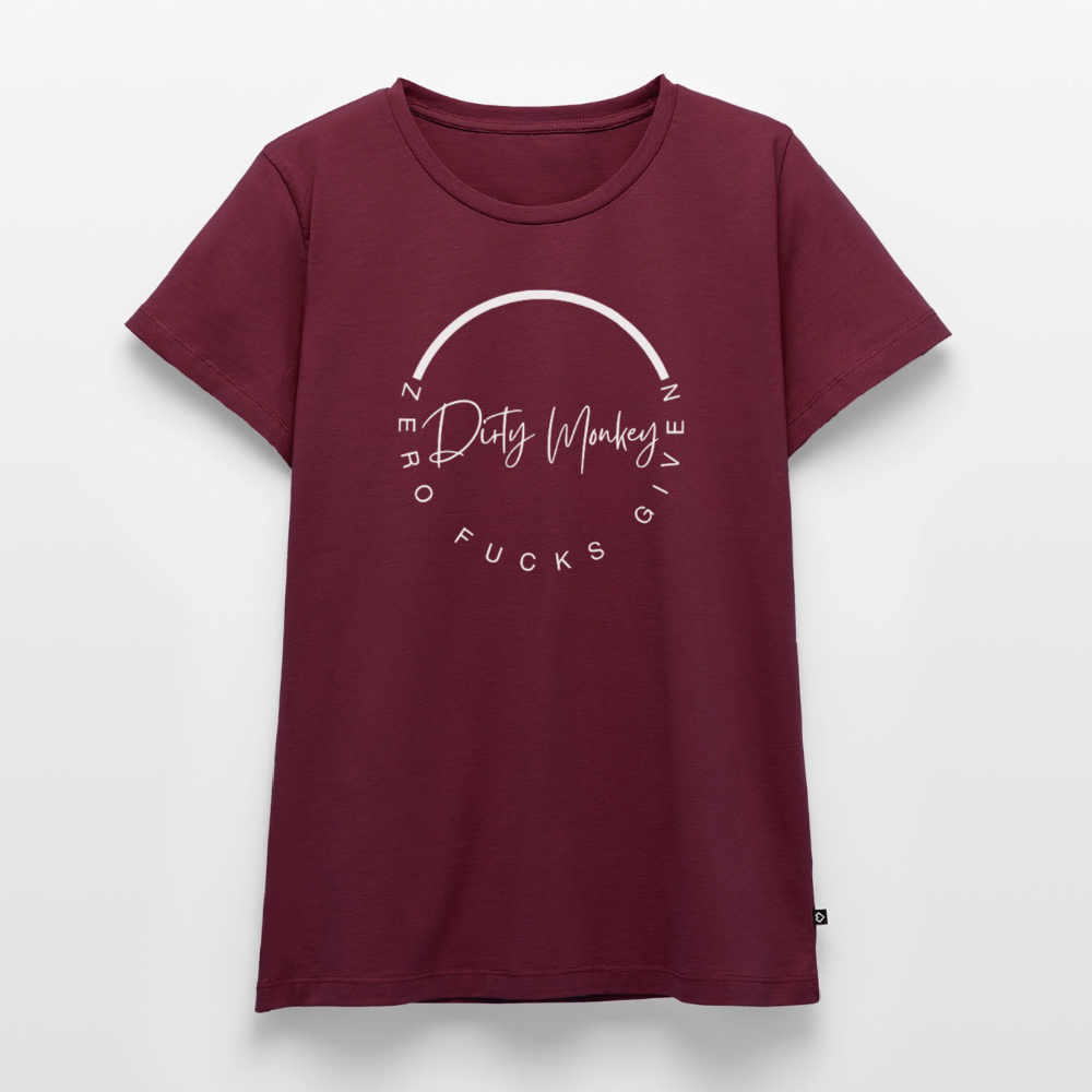 Women’s Zero fucks given T-Shirt - burgundy