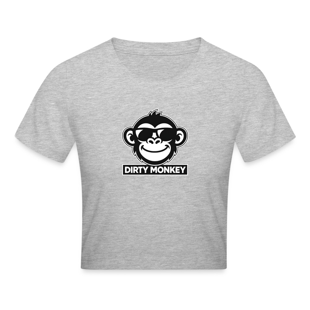 Dirty Monkey Cropped T-Shirt! - heather grey